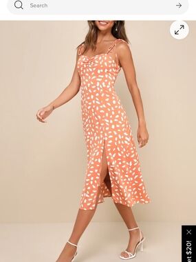 LULUs Tie-Strap Midi Dress